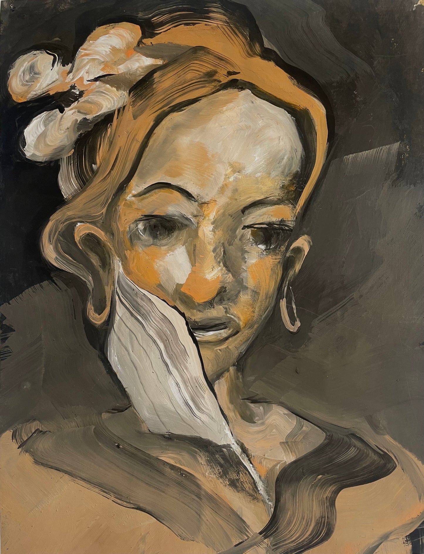 Portrait à la fleur et au masque